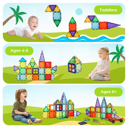 Dekko Magnetic Building Blocks Tiles Kids STEM Educational Toy 40pc 60pc 100pc