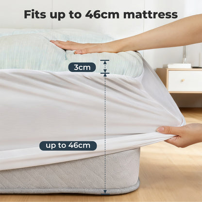Lavio Mattress Topper Pillowtop Memory Foam Bamboo Cover Bed Protector Double