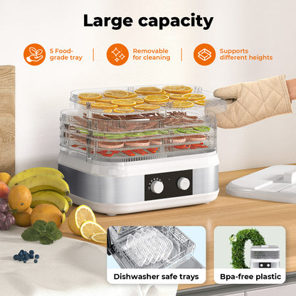 Spector Electric Food Dehydrator Fruit Meat Beef Veg Dryer Machine 5/6 Trays
