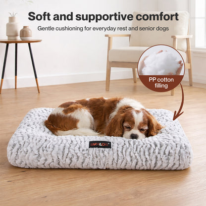 Skylos Dog Bed Luxury Pet Mattress Plush Soft Warm Cushion for Senior Small Dogs