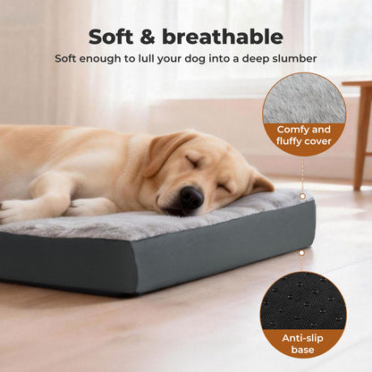 SKYLOS Washable Dog Bed Waterproof Plush Non-Slip Pet Mattress for Small Dogs