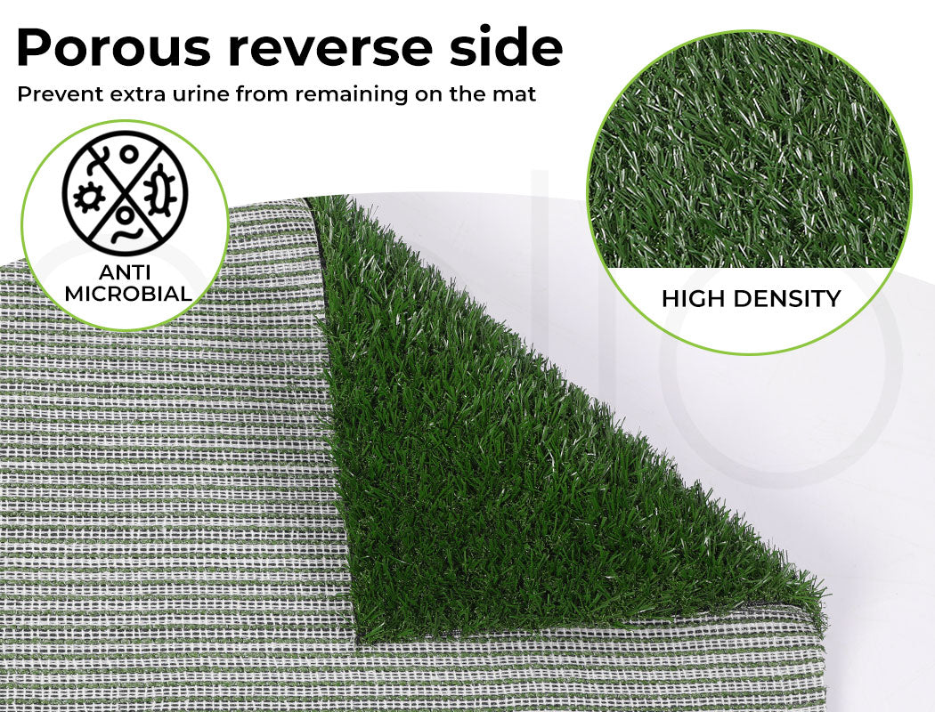 Skylos Indoor Dog Pet Grass Potty Training Portable Toilet Pad Tray Mat Jumbo