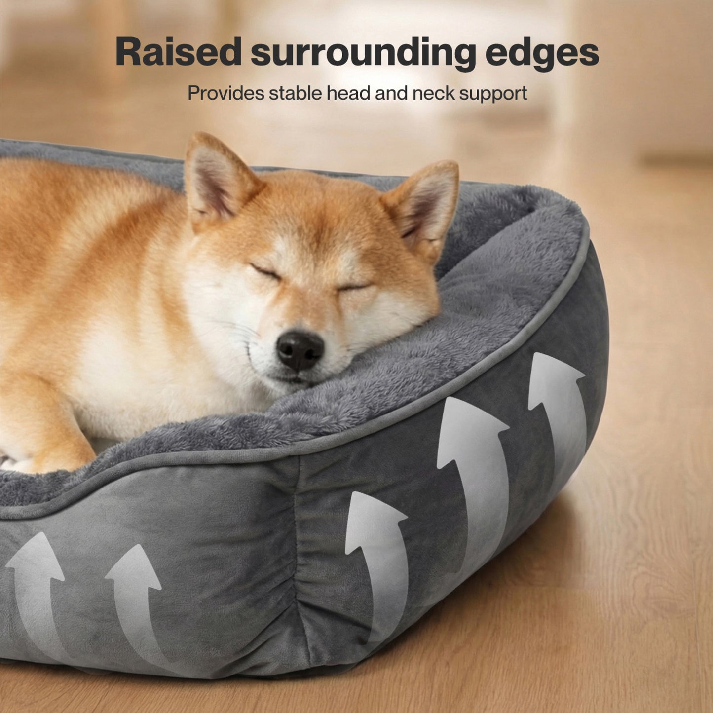Skylos Orthopedic Dog Bed Soft Arctic Velvet Pet Bed Anti-Slip Mattress Large