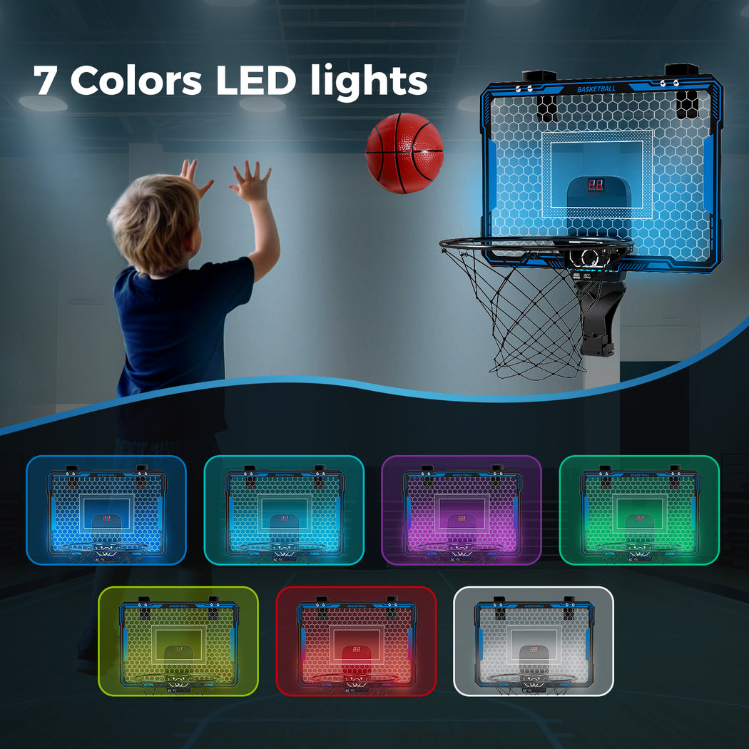 Dekko Mini Basketball Hoop Over Door Indoor Kids Sport Backboard Auto Scoring