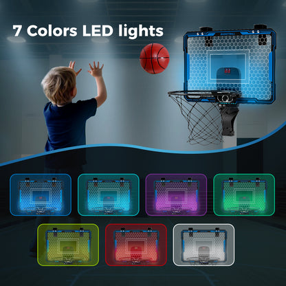 Dekko Mini Basketball Hoop Over Door Indoor Kids Sport Backboard Auto Scoring