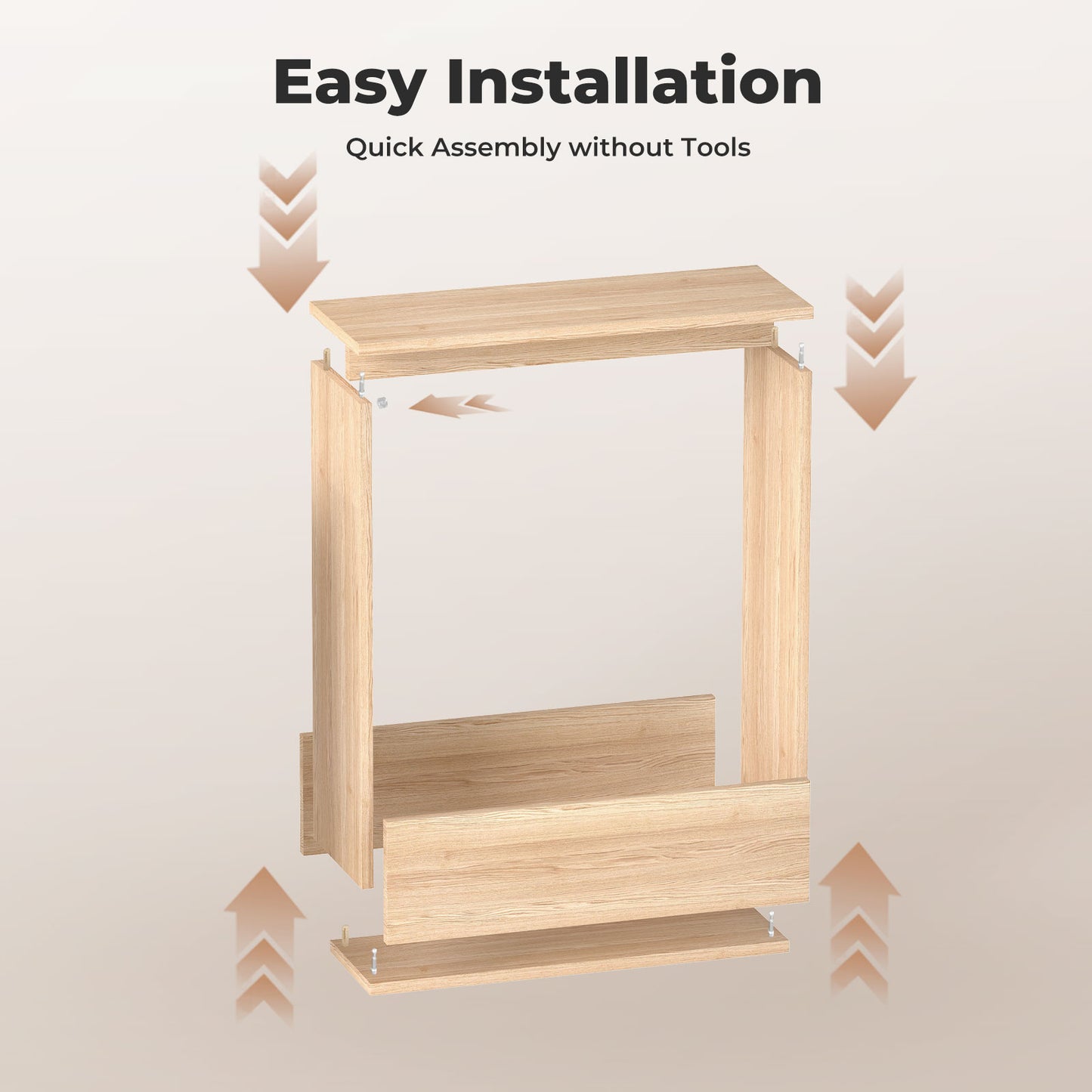 Levede Side Table Narrow Sofa End Table Wooden with Book Magazine Storage 20cm