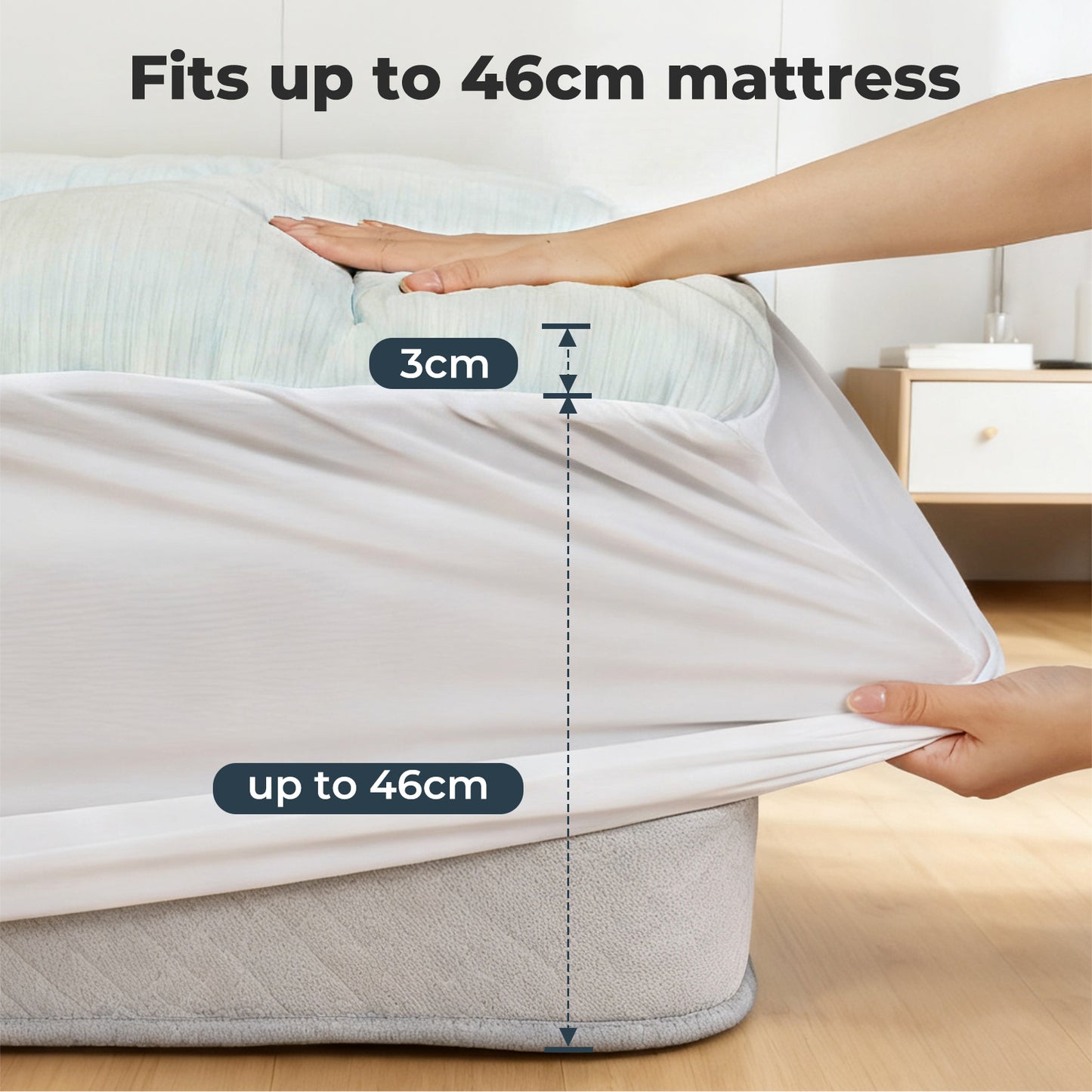 Lavio Mattress Topper Pillowtop Memory Foam Bamboo Cover Bed Protector Single
