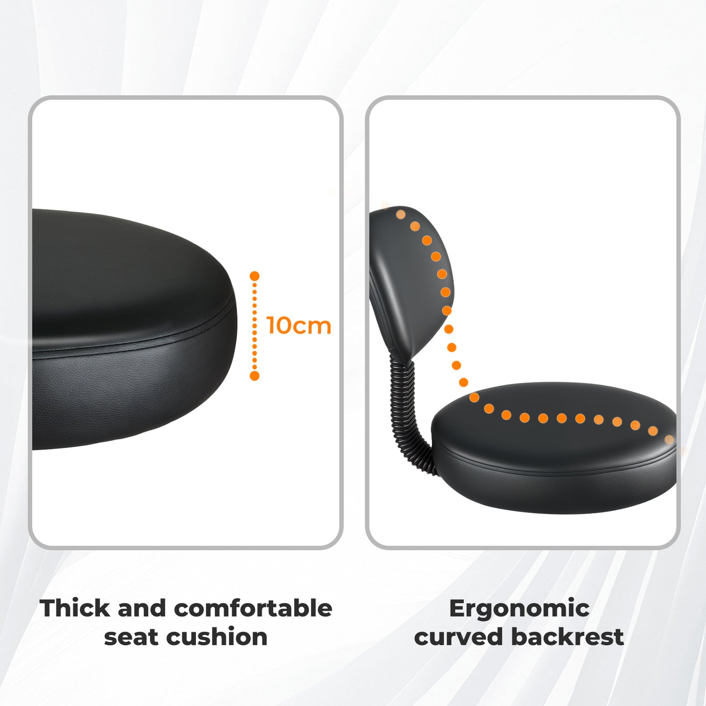 Levede Swivel Drafting Chair Ergonomic Stool Height Adjustable Footrest Backrest