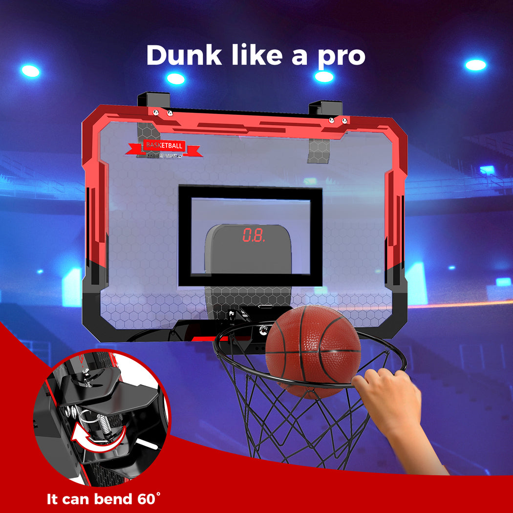 Dekko Mini Basketball Hoop Over the Door for Kids Gift Indoor Sport Backboard