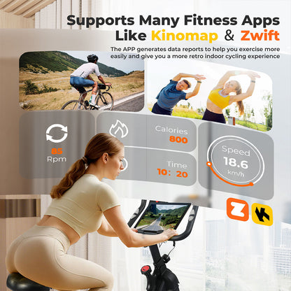 Centra Exercise Bike Smart App Spinning Bike Fitness Bicycle Workout Fullbody
