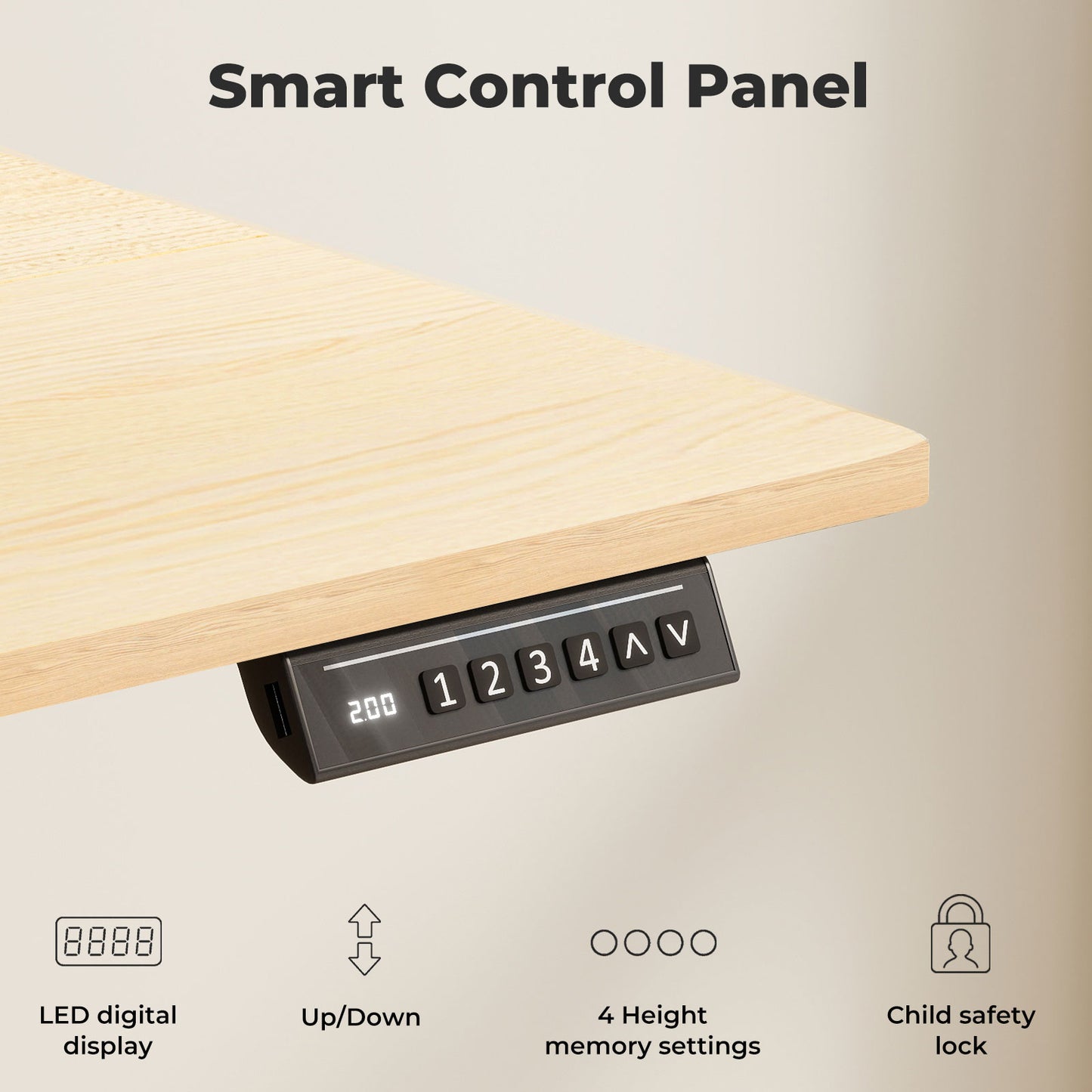 Levede Electric Standing Desk Height Adjustable with Memory Control 120cm Wide