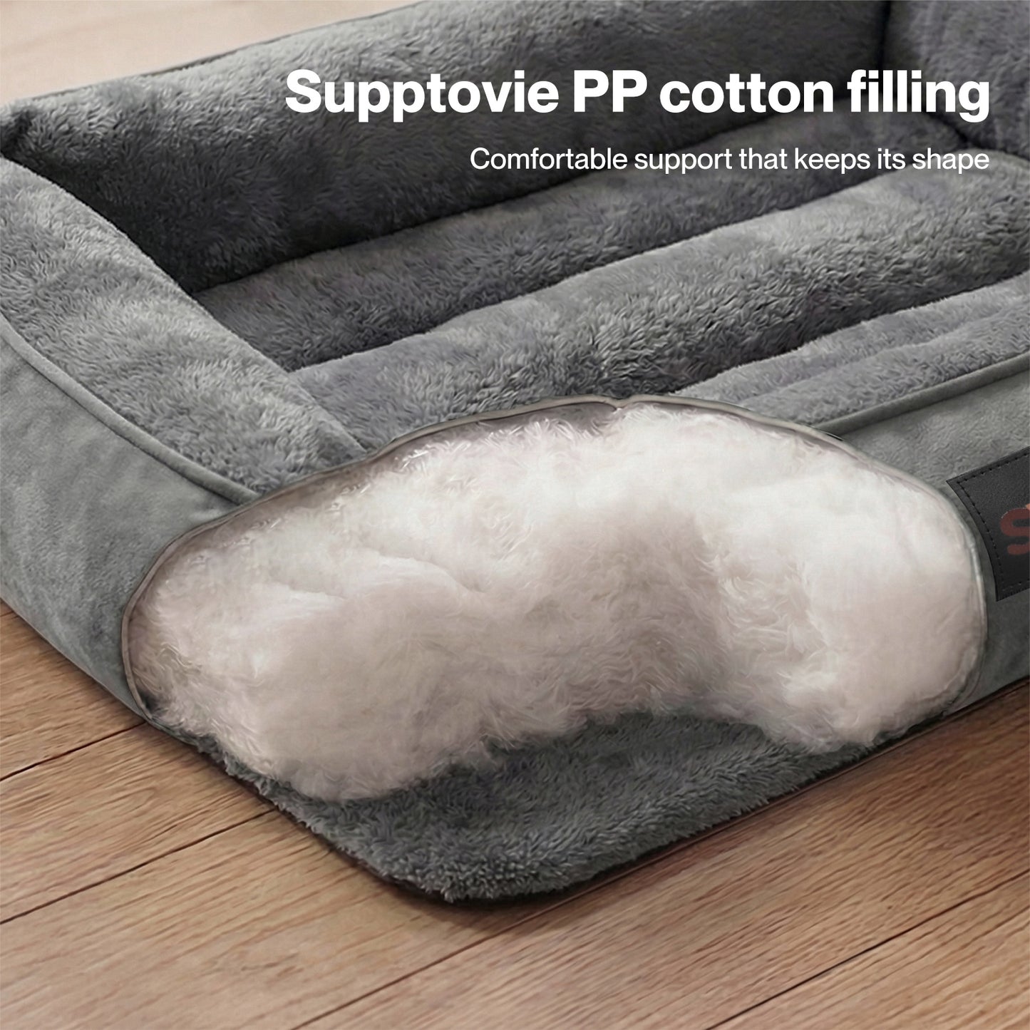 Skylos Orthopedic Dog Bed Soft Arctic Velvet Pet Bed Anti-Slip Mattress Large