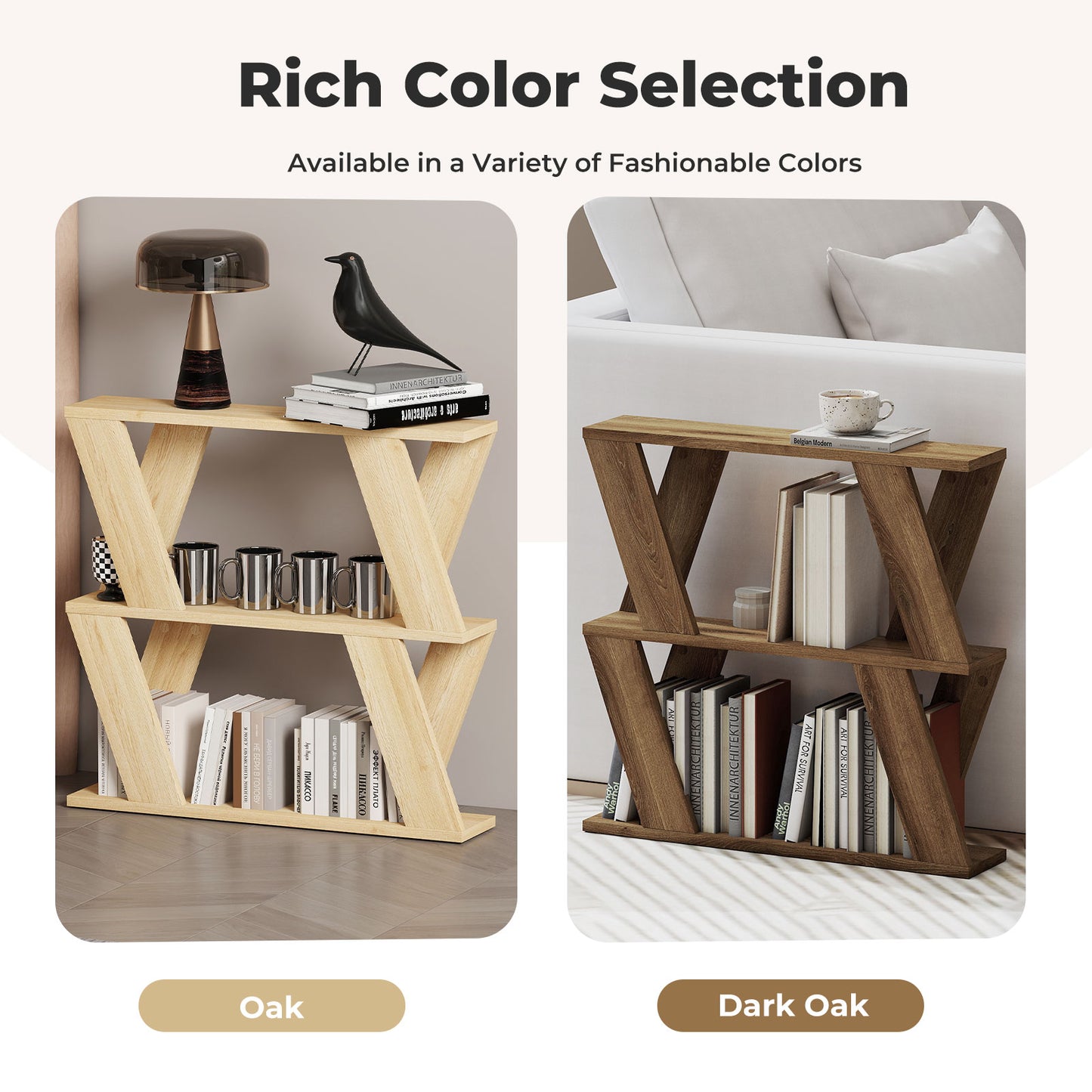 Levede Slim Side Table with Storage Shelf Sofa End  Accent Table Wooden 2 Tier