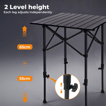 Levede Camping Table Folding Aluminum Portable Picnic Foldable BBQ Desk 52cm