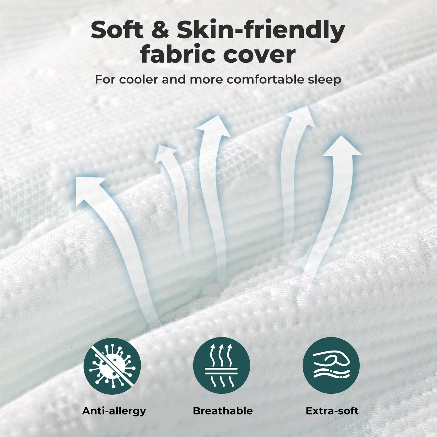 Lavio King Mattress Topper Memory Foam 5cm Bamboo Charcoal Washable Non Slip