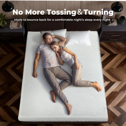 Memory Foam Mattress Topper Double Bamboo Cooling Gel Support Comfort Balanced