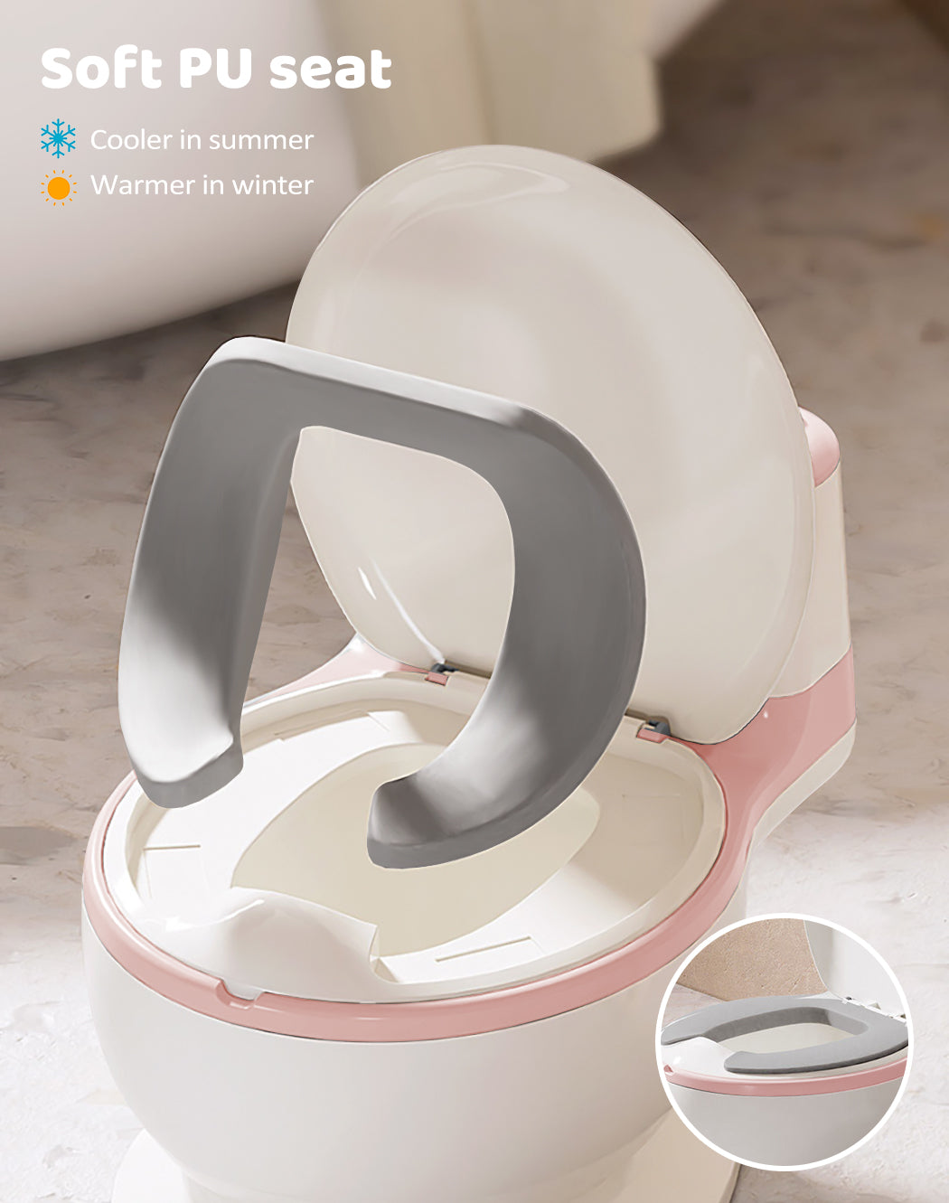 Dekko Kids Potty Trainer Seat Safety Toilet Training Toddler Children Non-Slip
