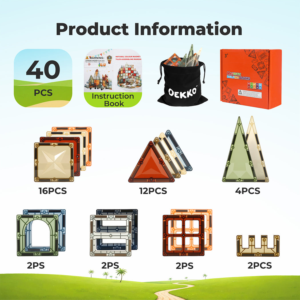 Dekko Magnetic Building Blocks Tiles for Kids Gift Educational Construction Toy