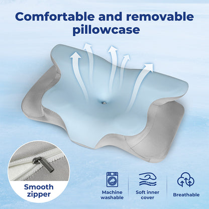 Lavio Ergonomic Memory Foam Pillow For Cervical Shoulder Orthopedic Pain Relief