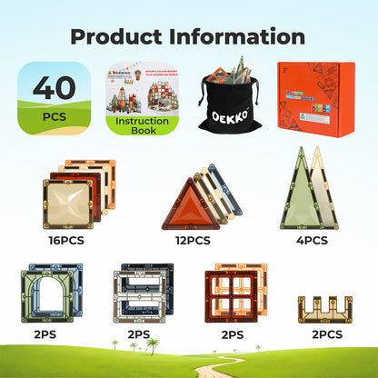 Dekko Magnetic Building Blocks Kids Magnetic Tiles Educational Construction Toy