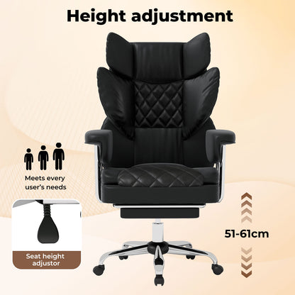 Levede Executive Office Chair Ergonomic High Back Spring Cushion Seat Footrest