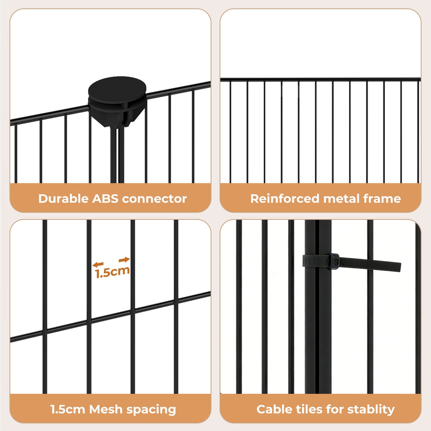 Small Animal Playpen Puppy Rabbit Fence Hamster Exercise Run Enclosure Indoor