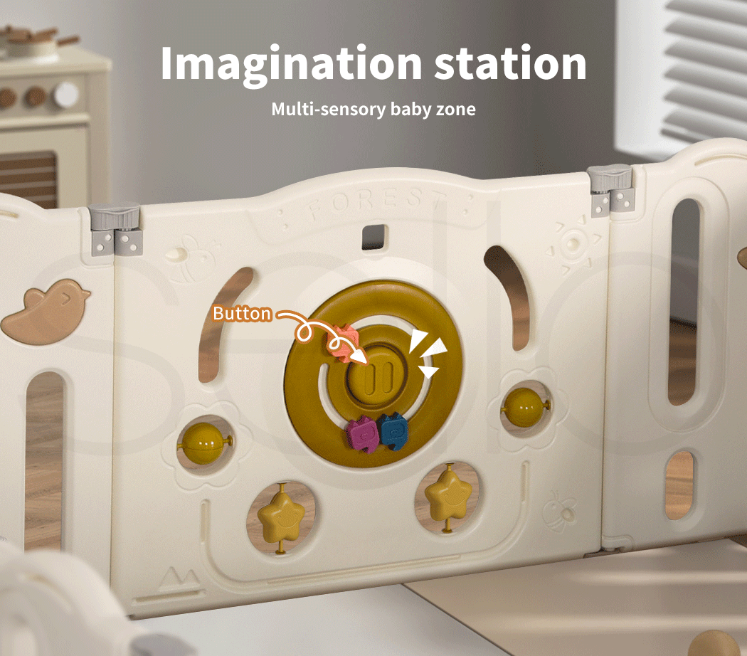 Dekko Baby Playpens Kids Safety Gate Toddler Fence Child Play Game Toy 14 Panels