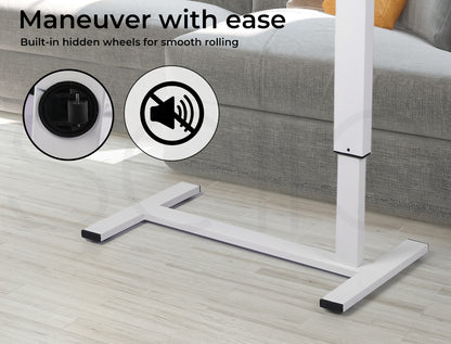 Standing Desk Height Adjustable Stand Over Bed Laptop Table Shelf Electric USB