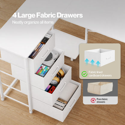 Levede L-shaped Office Desk Corner Computer Table with Storage USB Power Charing