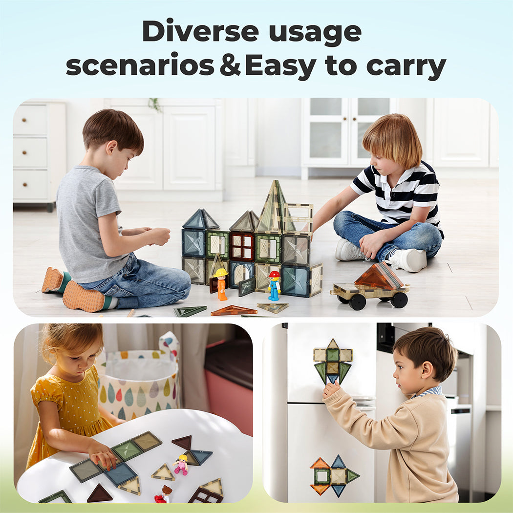 Dekko Magnetic Building Blocks Tiles Kids STEM Educational Toy 40pc 60pc 100pc