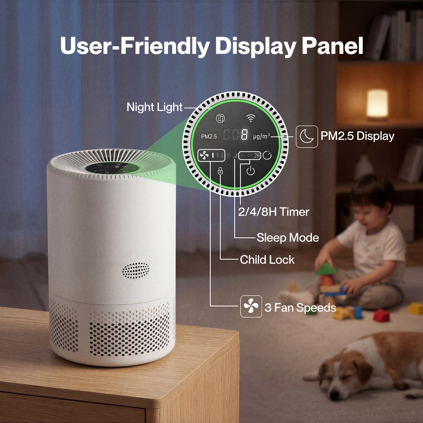 Spector Air Purifier Smart HEPA Alexa APP Control with Timer Quiet Sleep Mode