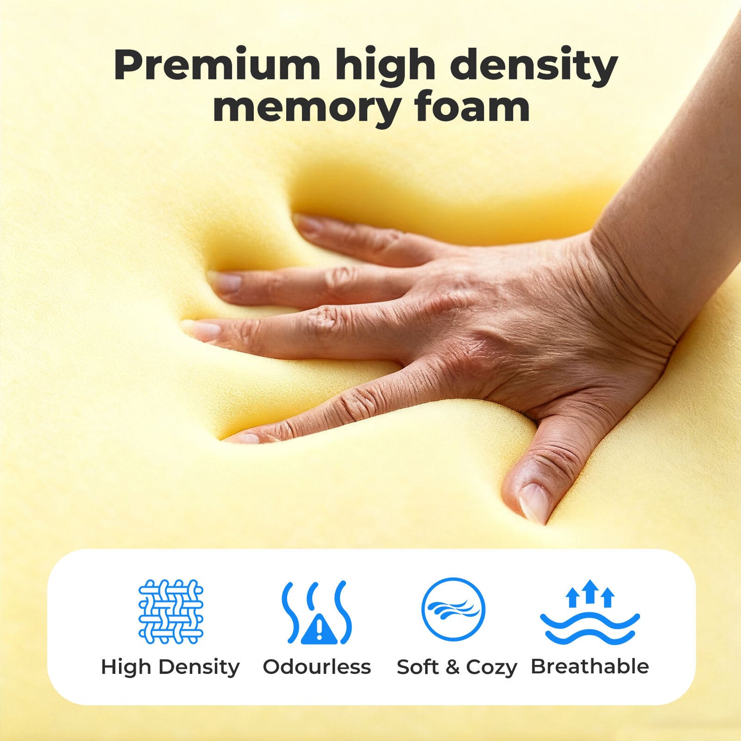 Lavio Ergonomic Neck Pillow Memory Foam for Sleep Well Breathable Washable Cover