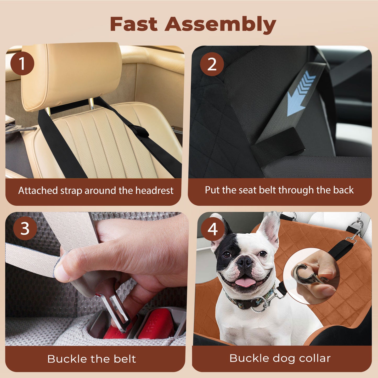 Skylos Dog Booster Car Seat Travel Carrier Bed Basket Portable Pet Cat Puppy