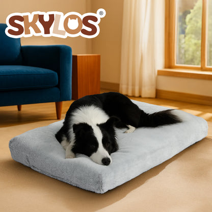 Skylos Pet Bed Cushion Extra Large Dog Mattress Plush Washable Pet Crate Pad Mat