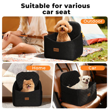 Skylos Pet Booster Dog Car Seat Safe Travel Carrier Bed Basket Puppy Washable