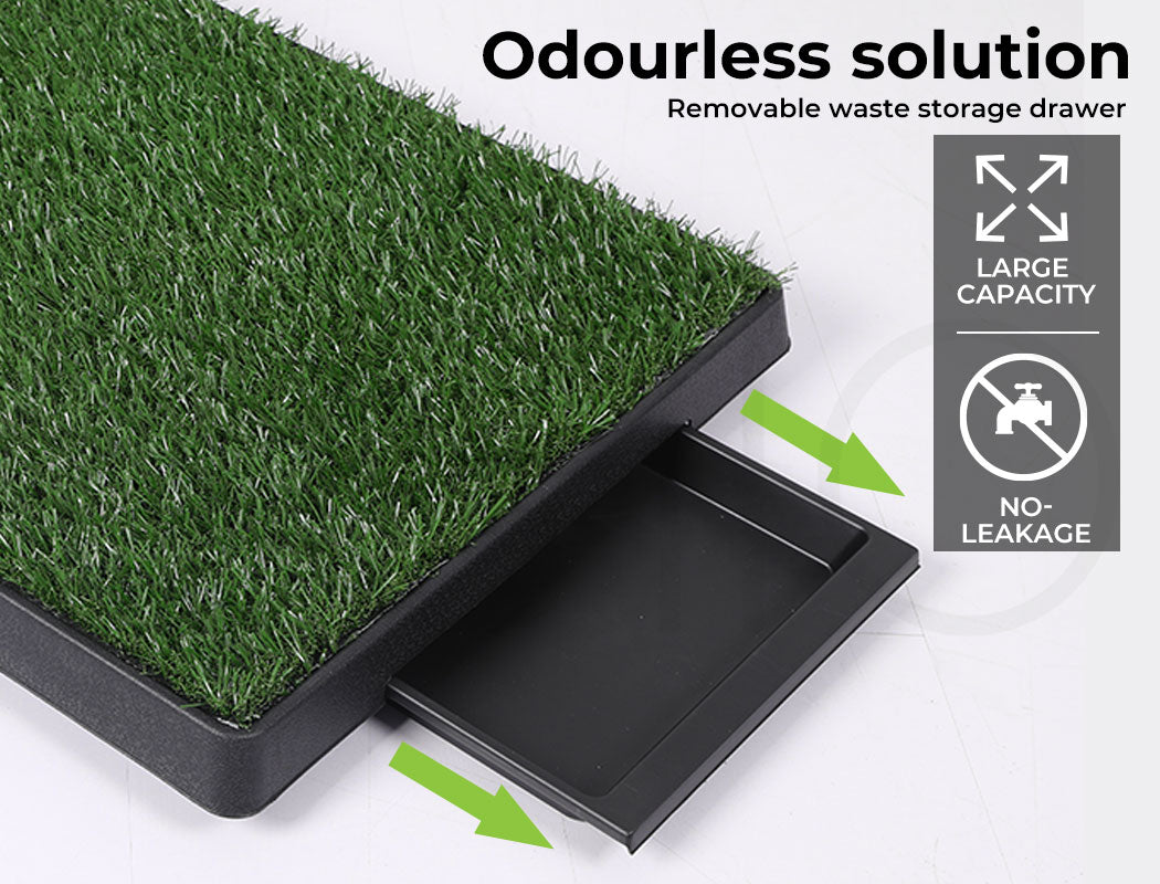 Skylos Indoor Dog Pet Grass Potty Training Portable Toilet Pad Tray Mat Jumbo