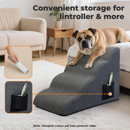 Skylos Pet Stairs Dog Ramp for Bed Sofa Small Dog 2/3/4 Step Non-Slip Washable