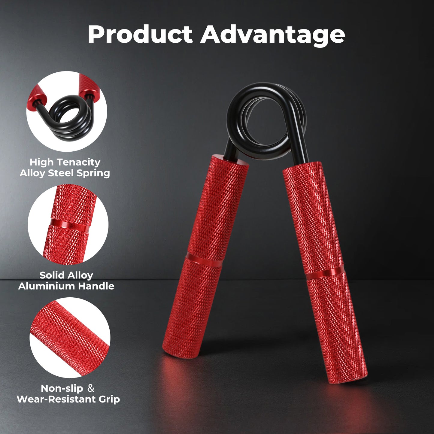 Centra Hand Grip Strengthener Set Gym Trainer Gripper Metal Non Slip 50-200LB