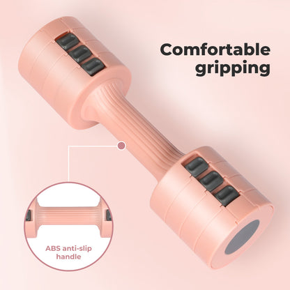 Centra Pair Dumbbells  Fast Adjustable 1KG-2.5KG With Metal Weight Pink