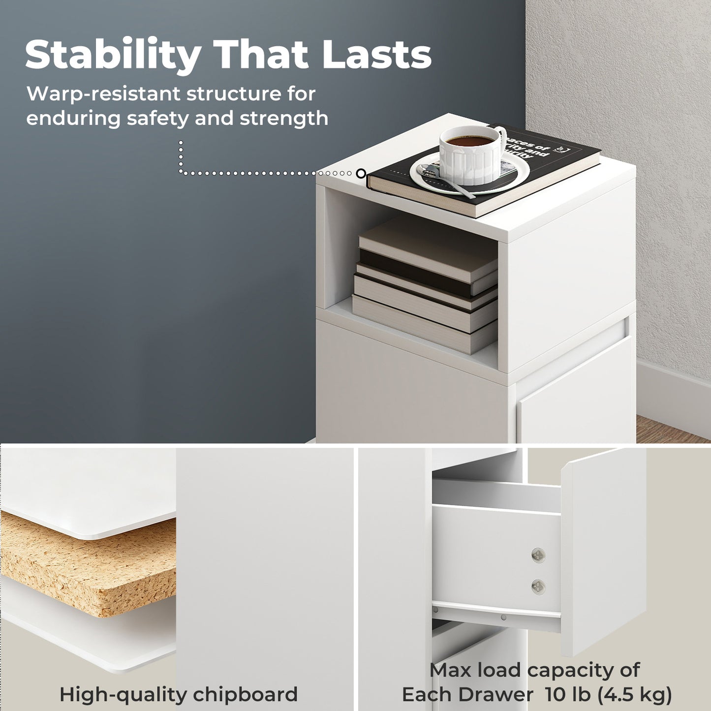 Levede Bedside Table with Drawer Storage Nightstand Cabinet End Table Bedroom