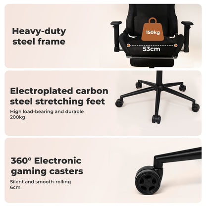 Ergonomic Office Chair Reclining Executive Chair Spring Seat Adjustable Armrest