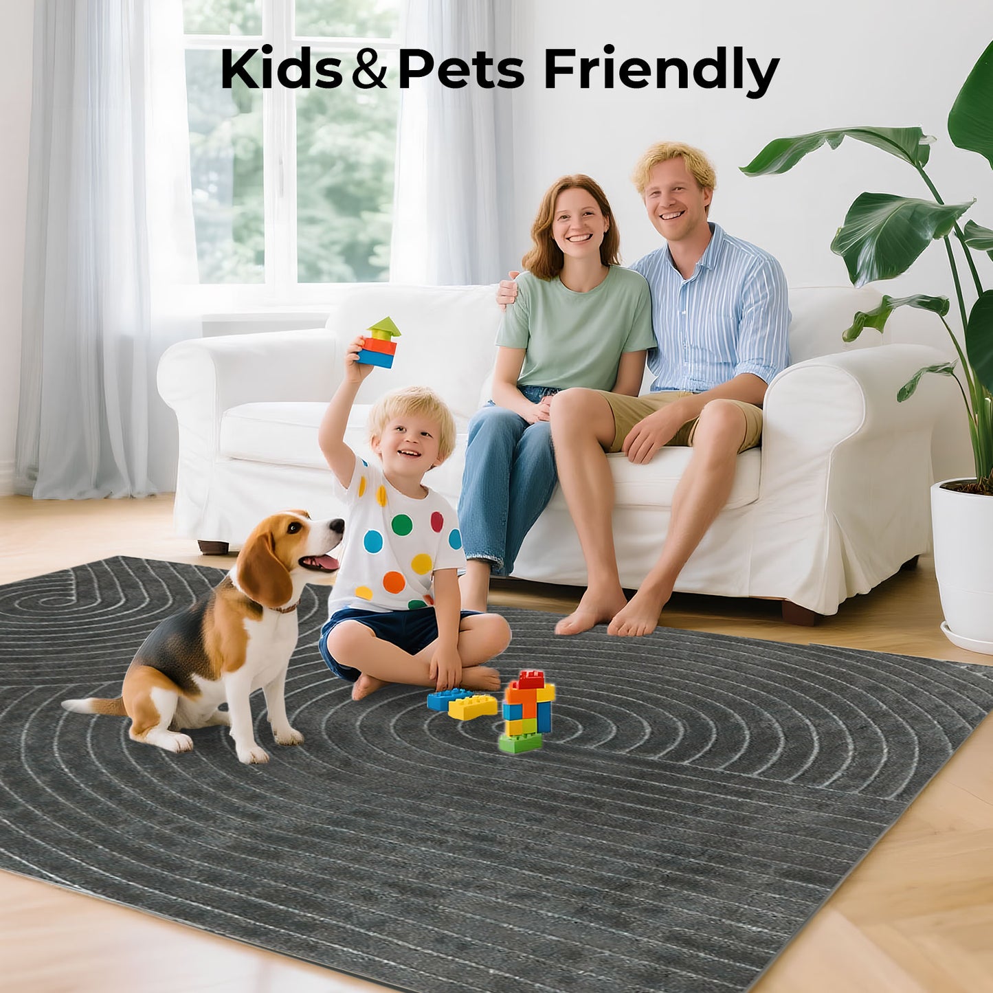 Marlow Large Rug Living Room Soft Floor Rug Runner Machine Washable Non Slip