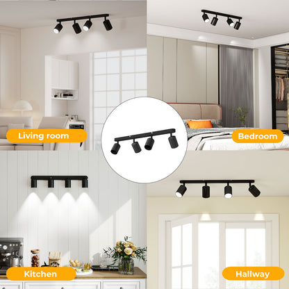 EMITTO Ceiling Spotlight Adjustable Kitchen Bar Spot Light LED GU10 No Bulbs