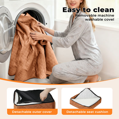 Skylos Pet Booster Dog Car Seat Safe Travel Carrier Bed Bag Basket Puppy Brown