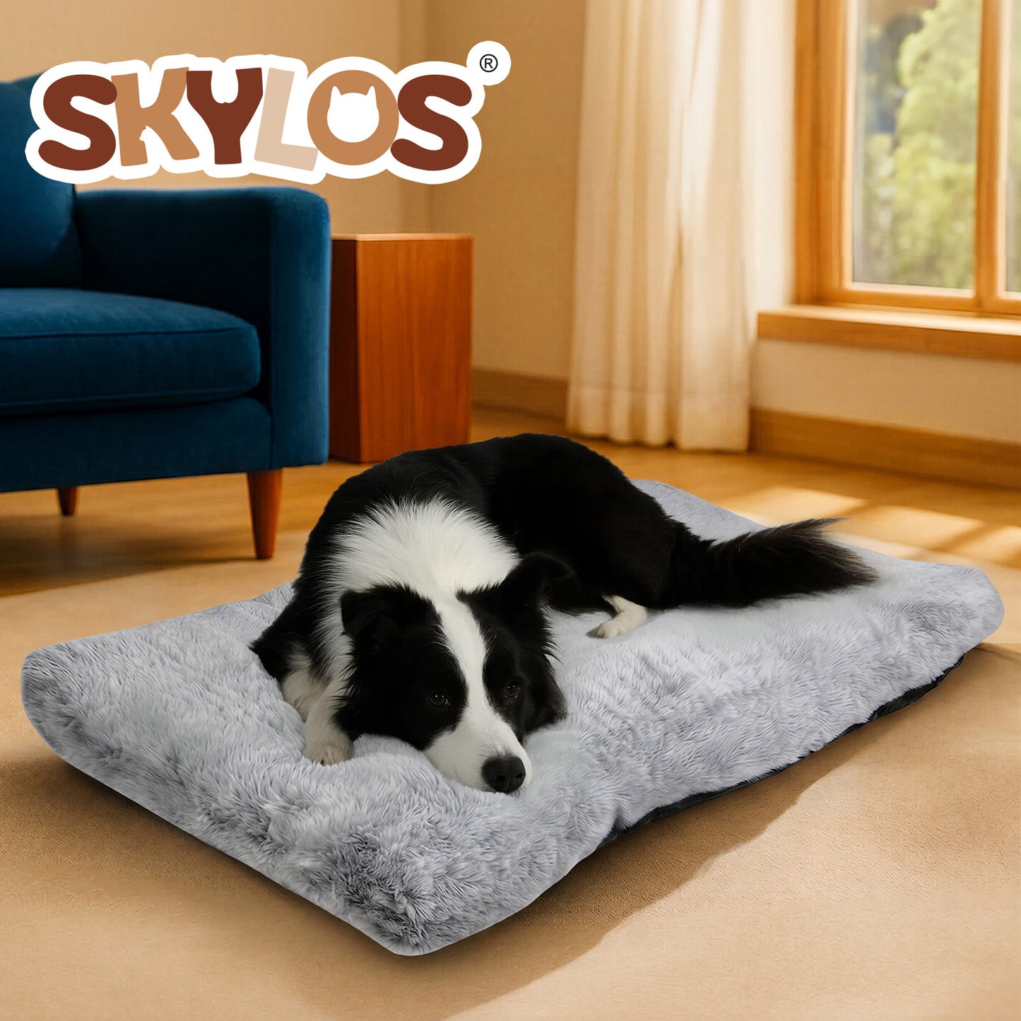 Skylos Pet Bed Soft Cushion Plush  Small Dog Crate Puppy Mattress Washable Pad Mat