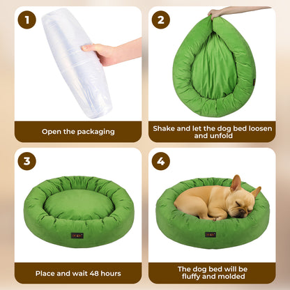 Skylos Dog Bed Donut Soft Large Cat Beds For Calming Pet Anti Anxiety Washable M
