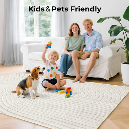 Marlow Large Area Rug for Living Room Bedroom Plush Velvet Soft Floor Carpet