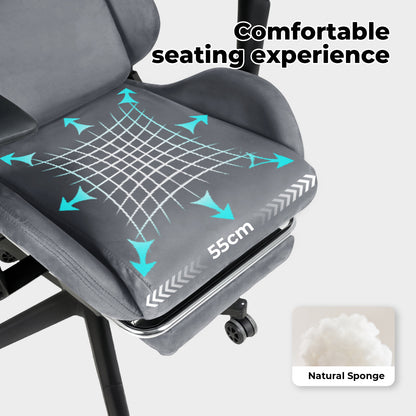 Levede Office Gaming Chair Luxury Warm Recliner Spring Padding with Footrest