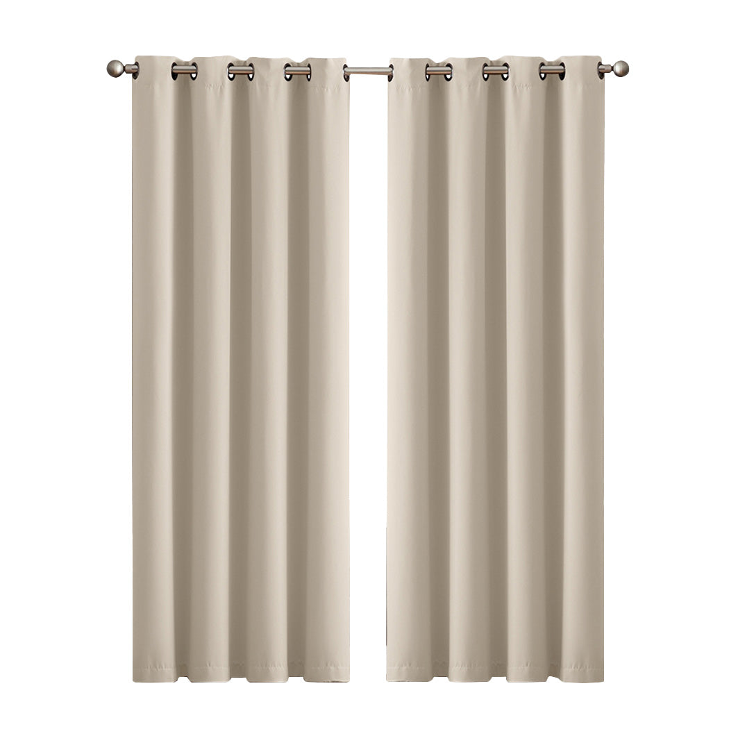 Marlow 2x Thermal Blockout Curtains Eyelet Ring Top UV Blockout Machine Washable