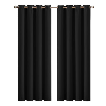 Marlow 2x Eyelet Blockout Curtains Thermal Blockout UV Proof Machine Washable
